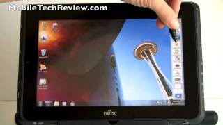 Fujitsu Stylistic Q550 Windows 7 Tablet Review [upl. by Alliuqaj]