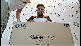 LG SMART TV webOS  32LJ57  Unboxing amp Review [upl. by Sirrom622]