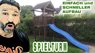 Spielturm mit Rutsche  einfach und schnell gebaut [upl. by Kordula348]