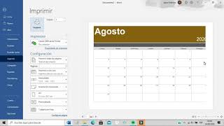 Calendario en Word [upl. by Akcirahs460]