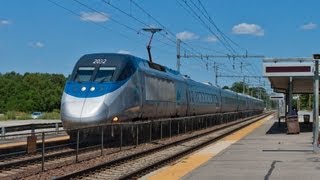 HD High Speed 150 MPH Acela Express Train in Mansfield MA [upl. by Barram]