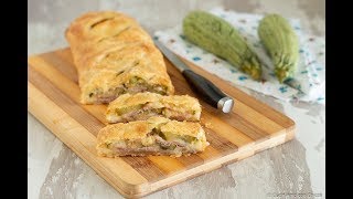 Strudel di sfoglia con zucchine e prosciutto [upl. by Aicnerolf]