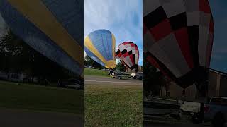 Hot Air Balloons in Rhinelander Wisconsin  Hodag Park  81124 [upl. by Mechling]