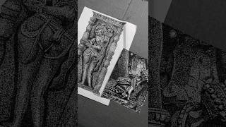 Sculpture Drawing using Ball PenPointillism Art trending drawing viral art shorts shortvideo [upl. by Adnorahc961]