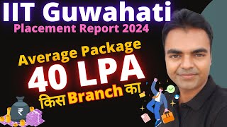 IIT Guwahati Placements Report 2024 BTech CSE MTech Average Package Highest Salary in IIT Guwahati [upl. by Narf]