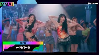 231202 GIDLE Win ‘TOP10Bonsang’ MMA 2023 [upl. by Kcod859]