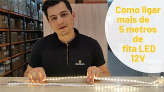 Como instalar mais de 5 metros de fita LED cor unica com iluminação perfeita [upl. by Lucille]