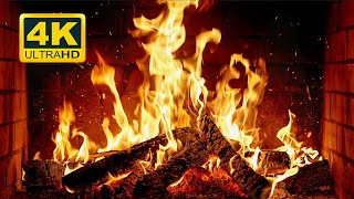 🔥 Cozy Fireplace 4K 12 HOURS Fireplace with Crackling Fire Sounds Crackling Fireplace 4K [upl. by Burr]