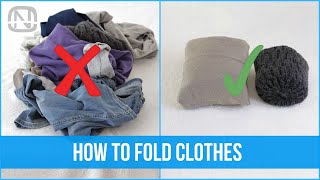 18 clothes folding and organization hacks  How to fold clothes  OrgaNatic [upl. by Il597]