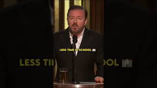 Ricky Gervais Mic Drop 🎤 At Golden Globes 2020 😂‼️rickygervais goldenglobes [upl. by Ayotahc]