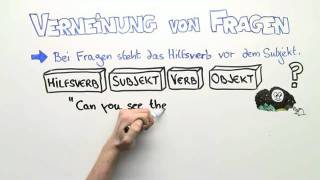 VERNEINUNG VON FRAGEN  Englisch  Grammatik [upl. by Wester]