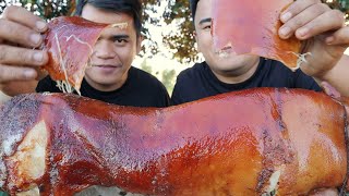 OUTDOOR COOKING  LECHON DE LECHE NATIVE BABOY MUKBANG HD [upl. by Tymon]