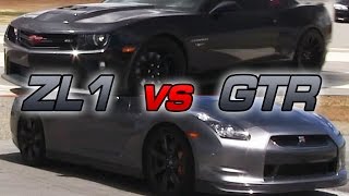 GTR vs Twin Turbo Camaro ZL1 [upl. by Cob]