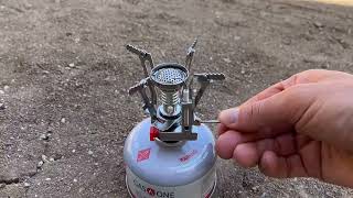 GasOne Camping Stove Fuel Blend Isobutane Efficient and High Output Review [upl. by Ivy]