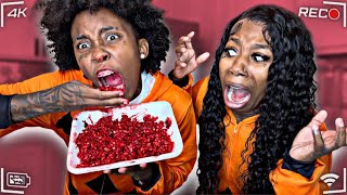 EATING RAW BL00DY MEAT Prank On ANGRY GIRLFRIEND 😱 [upl. by Dinan49]