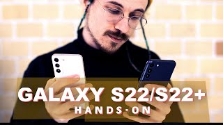 Galaxy S22 and S22  Hands on with the new Android Superstars [upl. by Blithe417]