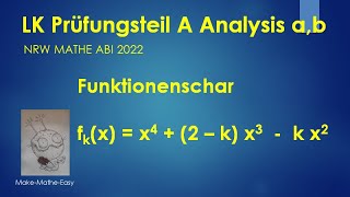 LK Prüfungsteil A Mathe Abi NRW 2022 Analysis a und b [upl. by Yrekaz]