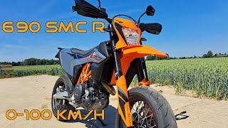 KTM 690 SMC R  0100 kmh  060 mph  2022 [upl. by Kram]