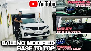 MARUTI BALENO MODIFIED ✅WITH PREMIUM INTERIOR🔥 DIAMOND 2k STEREO 🔥 baleno balenomodified [upl. by Winthorpe595]