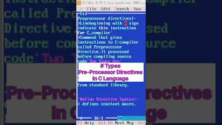 clanguage C Program Turbo C directivesinclanguage [upl. by Fineman]