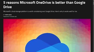 5 reasons Microsoft OneDrive is better than Google Drive [upl. by Thornburg]