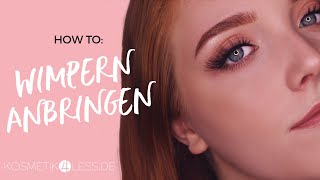 Falsche Wimpern anbringen für Anfänger  How To  kosmetik4lessde [upl. by Aserat]