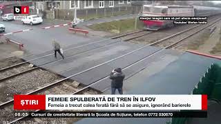 FEMEIE SPULBERATĂ DE TREN ÎN ILFOVȘtiri B17 ian 2023 [upl. by Ityak]