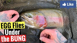 Egg Flies under the Bung  Winter Fly Fishing methods for Rainbow Trout at Laois Angling Centre [upl. by Kra421]