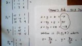 cramers rule 3x3 linear system [upl. by Ytsirhc680]