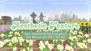 ꒰ ° Minecraft PE ꒱ NEW Medieval Aesthetic Texture Pack for 120 🍂 [upl. by Adnilak871]