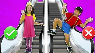 Escalator Safety Song  Hokie Pokie Kids Videos [upl. by Acysej]