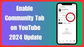 How To Enable Community Tab on YouTube even with Zero Subscribers 2024 Update [upl. by Knuth660]