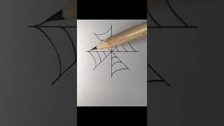 HOW TO DRAW A SPIDER 🕷️🕸️ AND A SPIDER WEB 🕸️mysketch drawing humaart painting mynewart [upl. by Haissi]