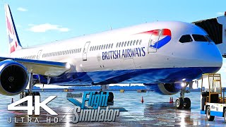 INSANE GRAPHICS  MSFS Realistic 7 Hour Full Flight To Boston Airport  Boeing 78710 Dreamliner [upl. by Neisa294]