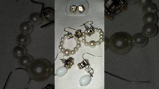 Pearl amp Stone Earrings pearl stone handmade [upl. by Hanny]