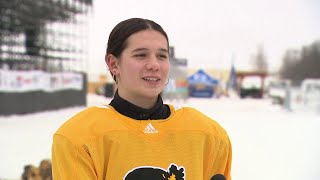 Warroad girls hockey at Hockey Day Minnesota [upl. by Yecniuq666]