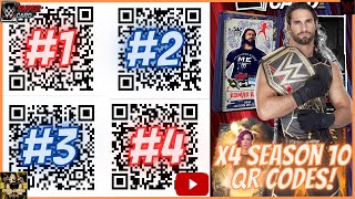 X4 NEW QR CODES SEASON 10 QR CODES WWE Supercard S10 [upl. by Collum247]