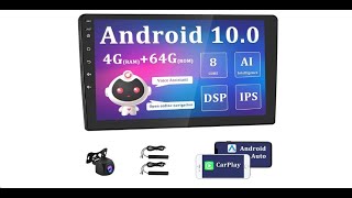 Camecho 2022 Newest Double Din Octacore 4GB64GB Car Stereo Camecho 101quot Android 10 Car Radio GPS [upl. by Nyrahs620]