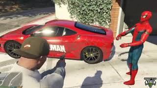 GTA 5  Stealing MODIFIED Spiderman Vehicles [upl. by Mannuela]