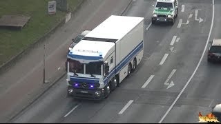 Neuer Werttransporter mit Polizei unterwegs auf der Stresemannstraße [upl. by Acirrehs]