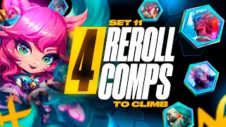 The 4 Reroll Comps Im Climbing with to Challenger This Set  TFT Set 11 Guide [upl. by Hareemas224]