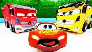 Camion Truck Pompier transformers Cars Tractopel Monster ⚡️Flash McQueen95 Petit jouet pour enfants [upl. by Somar418]