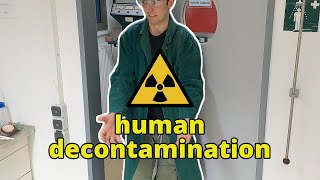 How to decontaminate a radioactive person  nuclear chemistry [upl. by Lizzie]