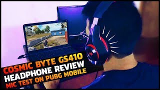 Cosmic Byte GS410 Headphones Review amp Live Mic Test on PUBG Mobile Best Gaming Headphone under 1000 [upl. by Meda]