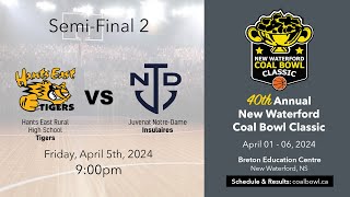 Coal Bowl 2024 SemiFinal 2  Hants East Rural High School vs Juvenat NotreDame [upl. by Nylassej]