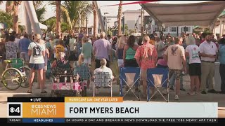 Fort Myers Beach marks one year since Hurricane Ian [upl. by Yspyg]