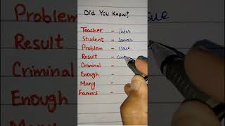 Did you know Similar Words in English shorts [upl. by Laband]