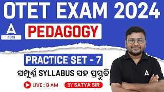 Odisha TET 2024  Pedagogy Class  Practice Set 7 [upl. by Pihc]