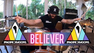 BELIEVER  IMAGINE DRAGONS  DRUM COVER [upl. by Warfore]