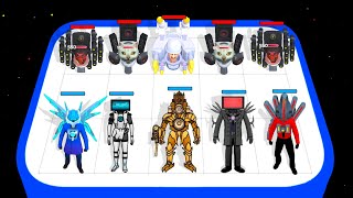 Merge Master Skibydy Toilet Monster Run Titan TV Woman Screenman Hammerman Clockwoman Gameplay [upl. by Ardnat]